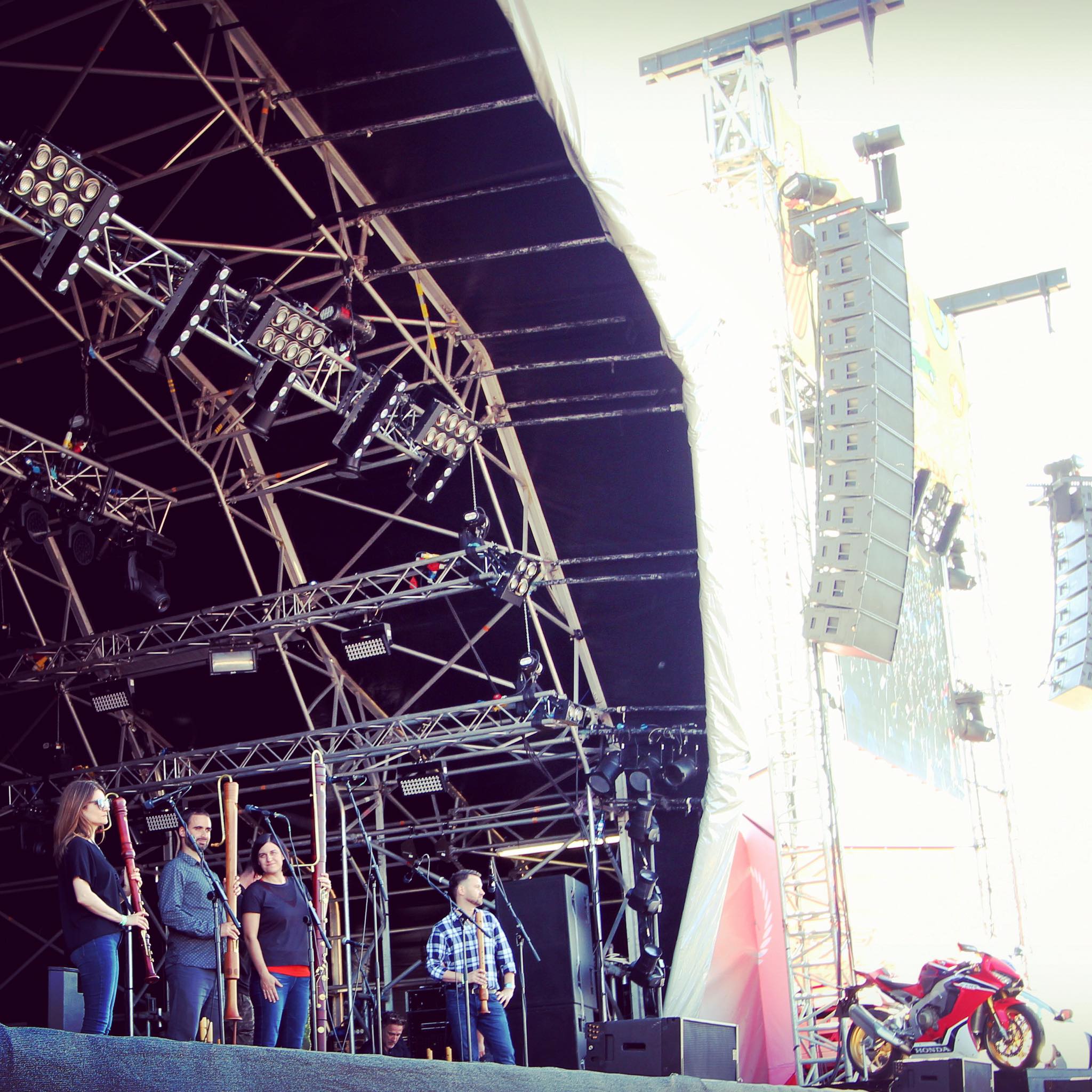 The Flautadors onstage at CarFest 2017